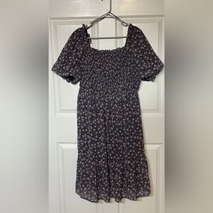 Lauren Conrad Women’s Plus Size 100% Polyester 0X Floral Peasant Dress